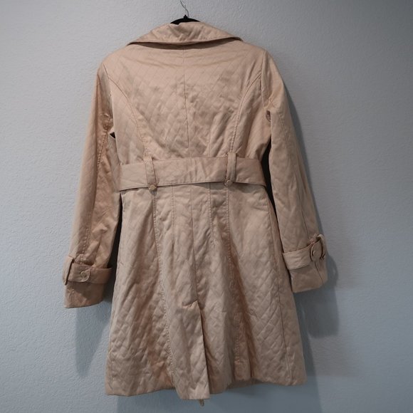 Blanc Noir Trench Coat Womens Quilted Double Breasted Button Down Jacket S - Picture 9 of 16
